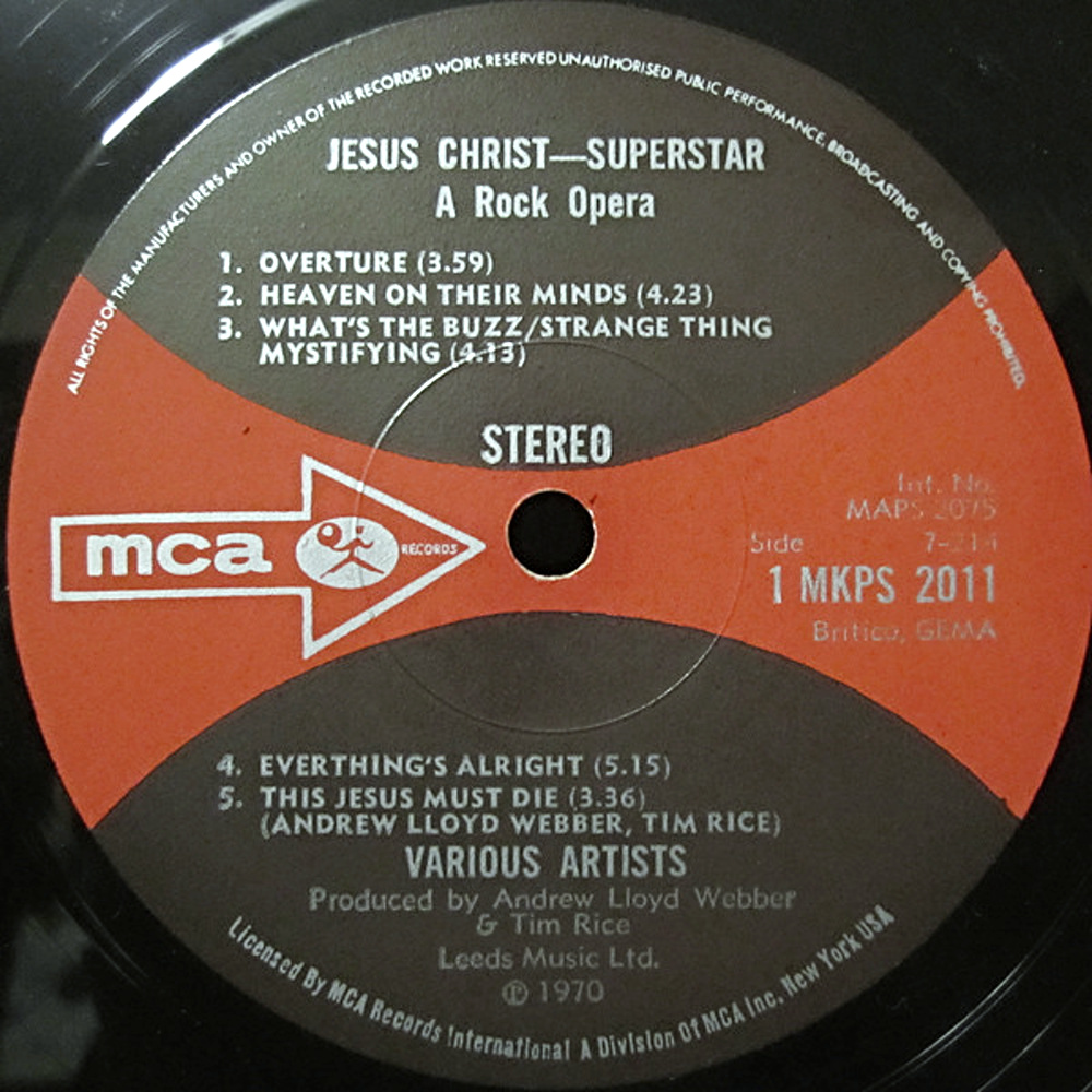 Jesus Christ Superstar (MCA UK) / 1970