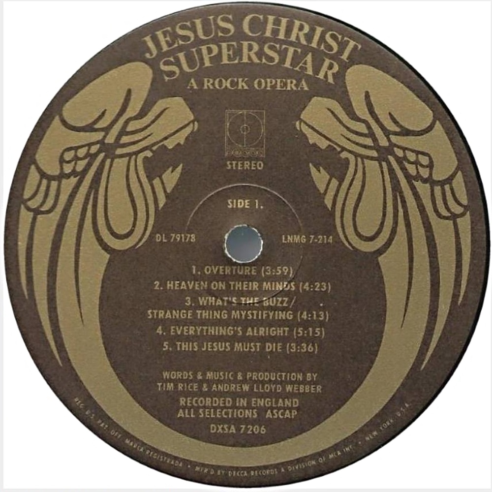Jesus Christ Superstar (Decca USA) / 1970
