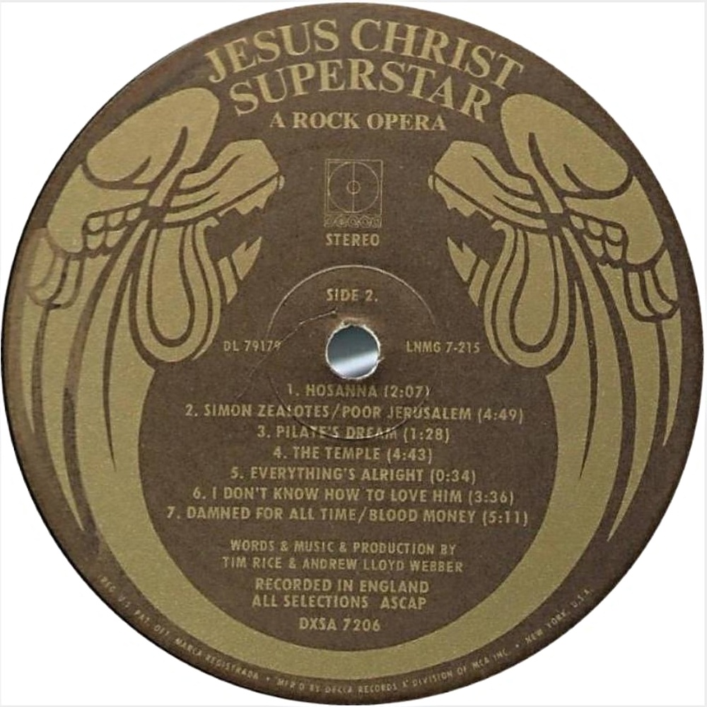 Jesus Christ Superstar (Decca USA) / 1970