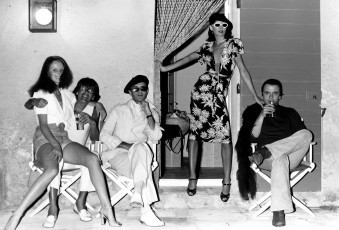 Grace Coddington, Helmut Newton, Manolo Blahnik, Anjelica Huston, David Bailey by David Bailey (1973)