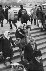 Moscow. People going down to the subway by Henri Cartier-Bresson (1972)