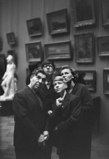 Moscow. People admiring the exhibitions in the Tretyakov Gallery by Henri Cartier-Bresson (1972)