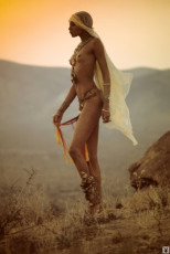 Donyale Luna (shut for Playboy) by Luigi Cazzaniga (1974)