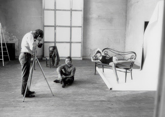 Rudi Gernreich (fashion designer), Peggy Moffitt, Jeanloup Sieff by William Claxton (1966)