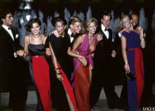 Rosie Vela, Beverly Johnson, Lisa Taylor, Patti Hansen by Arthur Elgort (1976)