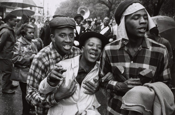 Dancing at a jazz funeral, New Orleans, Louisiana by Leonard Freed (1963)