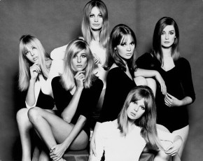 Christine Eastley, Jill Kennington, Sue Murray, Celia Hammond, Pattie Boyd, Tania Mallet by John French (1965)
