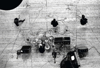 The Beatles on the stage of the Palais des Sports, Paris by Patrice Habans (1965)