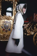 Wool-chinchilla coat with fitted Georgian silhouette (Taisaya Kuchinskaya) by Fred Maroon (1967, Moscow)