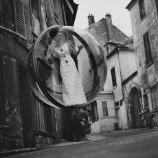 Simone d’Ailencourt (Bubble, Seine, Paris) by Melvin Sokolsky (1963)
