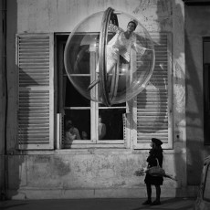 Simone d’Ailencourt (Bubble, Paris) by Melvin Sokolsky (1963)