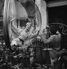 Simone d’Ailencourt (Bubble, Bird Cage Intrigue, Paris) by Melvin Sokolsky (1963)