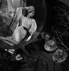 Simone d’Ailencourt (Bubble, Meditari, Paris) by Melvin Sokolsky (1963)