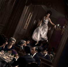 Dorothy McGowan (Mirror Dance II, Paris) by Melvin Sokolsky (1965) color