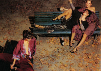 Gia Carangi, Juli Foster, Regine Jaffry by Chris von Wangenheim (1978)