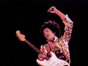 Jimi Hendrix, Hollywood Bowl by Guy Webster (1967)