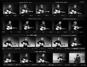 Bob Dylan (contact sheet) by Barrie Wentzell (1965)