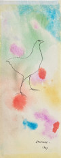 The Transparent Hen (watercolor, ink) by Leonora Carrington (1969)