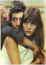 Serge Gainsbourg, Jane Birkin by Pierre Koralnik / French postcard (1969)