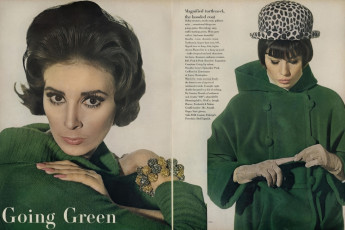 Wilhelmina Cooper, Brigitte Bauer by Irving Penn / Vogue USA (1963.08)