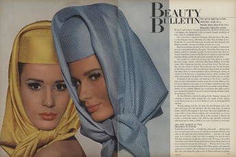 Brigitte Bauer, Benedetta Barzini by Bert Stern / Vogue USA (1965.03)