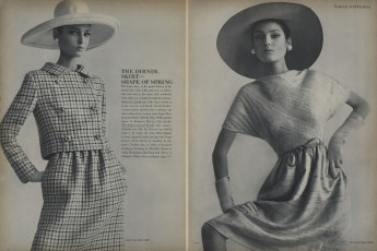 Benedetta Barzini by Gianni Penati / Vogue USA 1965.03/2)