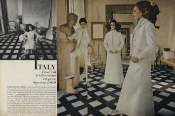 Benedetta Barzini, Marisa Berenson by Henry Clarke (Vogue USA 1968.03/2)