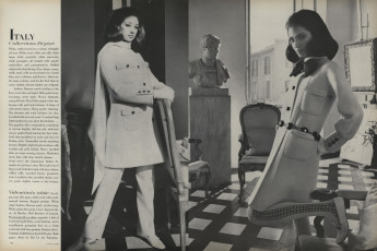 Benedetta Barzini, Marisa Berenson by Henry Clarke (Vogue USA 1968.03/2)