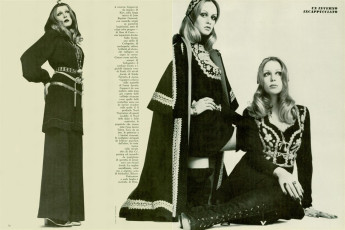 Pattie Boyd, Twiggy by Justin de Villeneuve / Vogue ITA (1969.07-08)