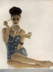 Wilhelmina Cooper by Karen Radkai / Vogue USA (1962.02/2)