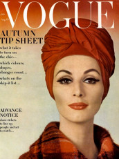 Wilhelmina Cooper by Gene Laurents / Vogue USA (1962.08/2)