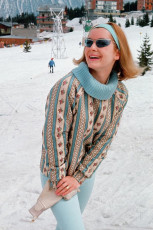 Model On The Slopes At Courchevel by Frances McLaughlin-Gill (1963)