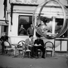Simone d’Ailencourt (Bubble, Seine, Paris) by Melvin Sokolsky (1963)