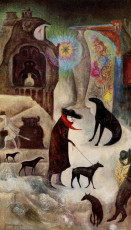 Around Wall Street Or Portrait Of Pablo In NY by Leonora Carrington (1973)
