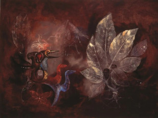 The Bite Of A Snake Brugmansias by Leonora Carrington (1975)