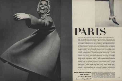 Brigitte Bauer, Francoise Rubartelli, Marisa Berenson, unknown by Richard Avedon / Vogue USA (1966.03)