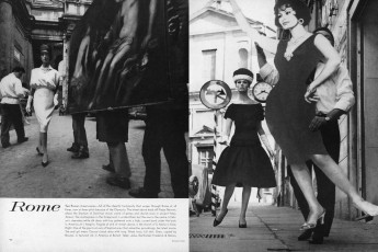 Simone d'Aillencourt by William Klein / Vogue USA (1960.04/2)
