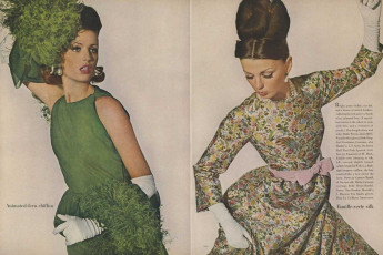 Dorothy McGowan, Wilhelmina Cooper by Irving Penn / Vogue USA (1963.03)
