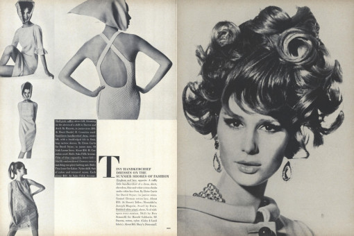Veruschka, Brigitte Bauer by Norman Parkinson / Vogue USA (1965.01/2)