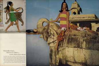 Simone d'Aillencourt by Henry Clarke (Vogue USA 1967.06)