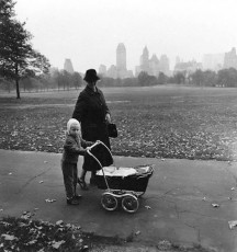 Girl and governess with baby carriage by Diane Arbus (1962)