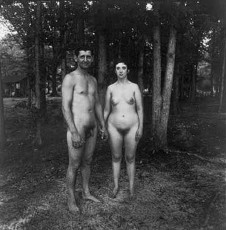 A Husband and Wife in the Woods at a Nudist Camp, New Jersey by Diane Arbus (1963)