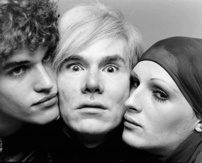 Andy Warhol, artist, Candy Darling and Jay Johnson, actors by Richard Avedon (1969)