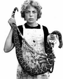 Boyd Fortin, thirteen-year-old rattlesnake skinner, Sweetwater by Richard Avedon (1979)