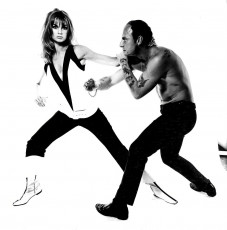 Jean Shrimpton, Ray Austin (The Avengers stunt man and fight coordinator) by David Bailey (1965)