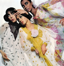 Peggy Moffit, Moyra Swann, Donyale Luna by David Bailey (1966)