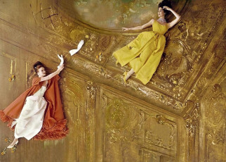 Models Flying Against A Baroque Ceiling by Henry Clarke (1961)