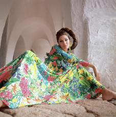 Model Wearing A Floral Dress by Henry Clarke (1967)