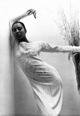 Donyale Luna (dress decorated by Salvador Dali) by Bill Claxton (1966)