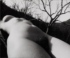 Nude in the Charred Forest by Lucien Clergue (1970)